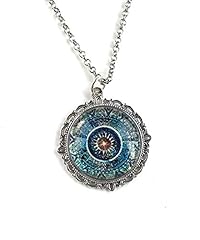 Blue mandala necklace for sale  Delivered anywhere in USA 