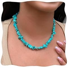 Raw turquoise necklace for sale  Delivered anywhere in USA 
