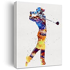 Golf watercolor wall for sale  Delivered anywhere in USA 