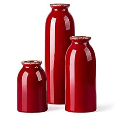 Ceramic red vase for sale  Delivered anywhere in USA 