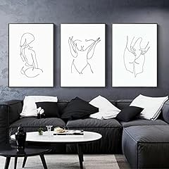 Used, Stretched and Framed Female Line Art Woman Body Picture for sale  Delivered anywhere in Canada