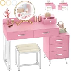 Pink vanity desk for sale  Delivered anywhere in USA 