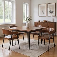 Black leather dining for sale  Delivered anywhere in USA 