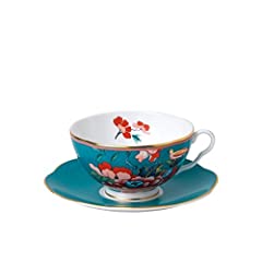 Wedgwood Paeonia Blush Teacup & Saucer Green, (40032097) for sale  Delivered anywhere in UK