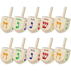 10pcs wood dreidels for sale  Delivered anywhere in UK