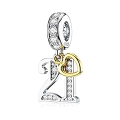 Charm pandora 21st for sale  Delivered anywhere in UK