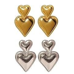 Heart drop earrings for sale  Delivered anywhere in USA 