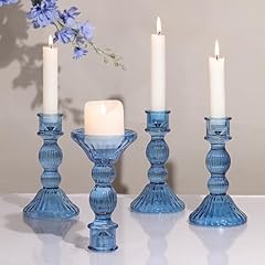 Darjen blue candlestick for sale  Delivered anywhere in USA 