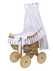 Brand New Wicker Crib Moses Basket Cot Bianca ANT White for sale  Delivered anywhere in UK