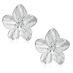 Silver flower earrings for sale  Delivered anywhere in UK