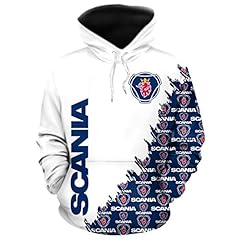 Used, GLTER Mens Hooded 3D Printed Sportswear Scania Logo for sale  Delivered anywhere in Ireland