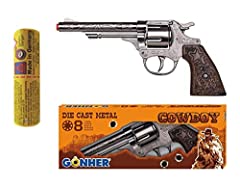 Die Cast Metal Cowboy Gun Toy Caps Ammunition Fancy for sale  Delivered anywhere in Ireland
