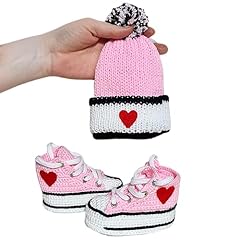 Crochet pink booties for sale  Delivered anywhere in UK