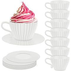 silicone cupcake cases teacup for sale  Delivered anywhere in UK