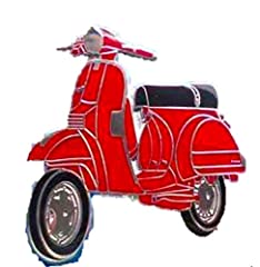 Used, Vespa PX Scooter Red And Silver Enamel Pin Badge 3cm for sale  Delivered anywhere in UK