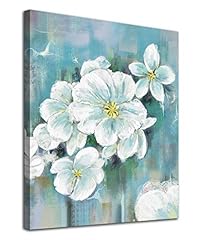 Flower Wall Art Botanic Abstract Canvas Pictures White for sale  Delivered anywhere in Canada