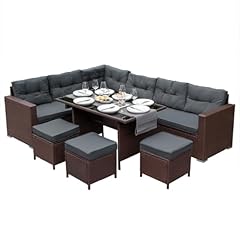Rattan corner dining for sale  Delivered anywhere in UK