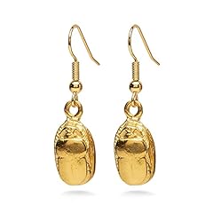Scarab earrings gold for sale  Delivered anywhere in USA 