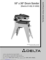 Delta 31-255X Drum Sander Owners Instruction Manual for sale  Delivered anywhere in USA 