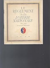 Réglement loterie nationale d'occasion  Livré partout en France