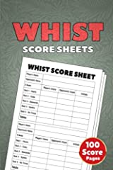 Progressive Whist Score Cards Card Game pack of 100 Choose Pink or White 