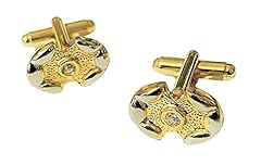 Gold crystal cufflinks for sale  Delivered anywhere in UK