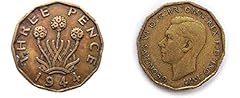 1944 brass threepence for sale  Delivered anywhere in UK
