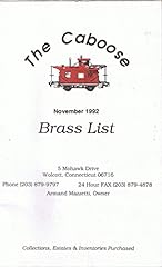 Caboose brass list for sale  Delivered anywhere in USA 