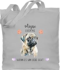 Baumwolltasche hunde mops gebraucht kaufen  Wird an jeden Ort in Deutschland