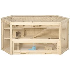 PawHut Wooden Large Hamster Cage Small Animal Exercise for sale  Delivered anywhere in UK