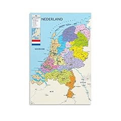 Netherlands map poster for sale  Delivered anywhere in USA 