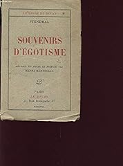 Souvenirs egotisme d'occasion  Livré partout en France