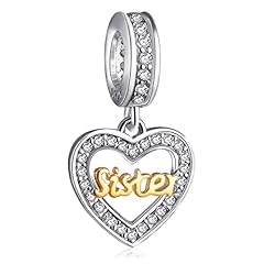 Sister heart pendant for sale  Delivered anywhere in Ireland