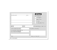 Attest ärztlicher attestblock gebraucht kaufen  Wird an jeden Ort in Deutschland