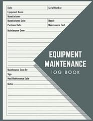 Equipment maintenance log for sale  Delivered anywhere in UK