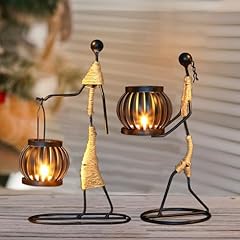 2pc metal candle for sale  Delivered anywhere in UK