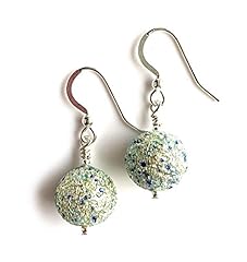 Diana Ingram earrings with speckled blues over white for sale  Delivered anywhere in UK