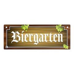 Biergarten metallschild holz gebraucht kaufen  Wird an jeden Ort in Deutschland
