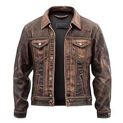 Mens leather trucker for sale  Delivered anywhere in USA 