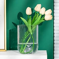 Ribbed glass vase for sale  Delivered anywhere in USA 