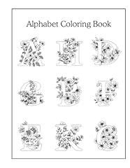 Floral alphabet coloring d'occasion  Livré partout en France