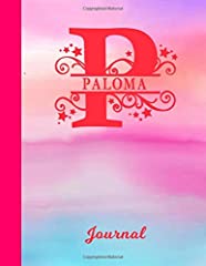Paloma: Blank Journal - Personalized First Name & Letter, used for sale  Delivered anywhere in UK