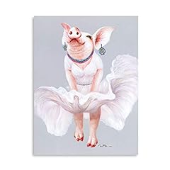 Pig Canvas Wall Art: Kawaii Pig Cosplay Marilyn Monroe for sale  Delivered anywhere in Canada