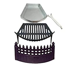 Castle Fire Front, Grate and Ashpan Black Fire Set for sale  Delivered anywhere in Ireland