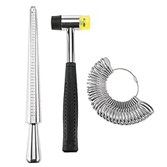 LuckyHigh Ring Mandrel Sizer Ring Measuring Stick Ring Sizer Gauge Ring Circle Models Rubber Jewelry Hammer Jewelry Ring Making Measuring Sizing Tools Rubber Hammer Mallet Metal Ring Mandrel Ring Sizer Stick Finger Sizing Gauge, used for sale  Delivered anywhere in Canada