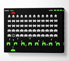 Space invaders canvas for sale  Delivered anywhere in Ireland