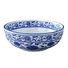 YARNOW Chinese Blue and White Porcelain Bowls Large, used for sale  Delivered anywhere in UK