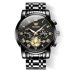 Olevs black watches for sale  Delivered anywhere in USA 