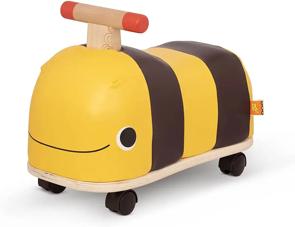 Gebruikt, B. toys by Battat - Boom Buggy Ride-On Bee - Dier Houten Ride-On Speelgoed Voor Peuters vanaf 18 maanden tweedehands  