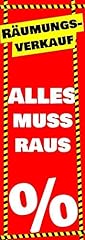 Räumungsverkauf plakat raus gebraucht kaufen  Wird an jeden Ort in Deutschland